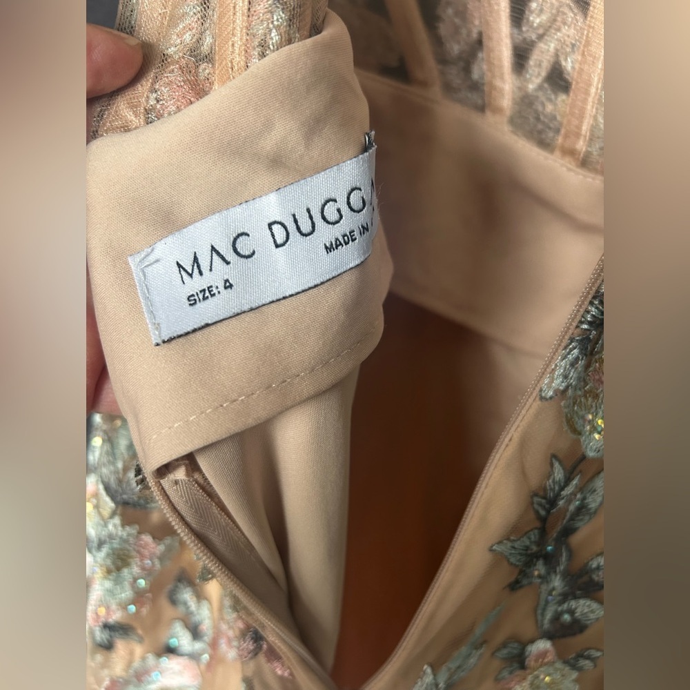 MAC DUGGAL 79313 NWOT Embroidered Spaghetti Strap Trumpet Gown - Picture 7 of 7